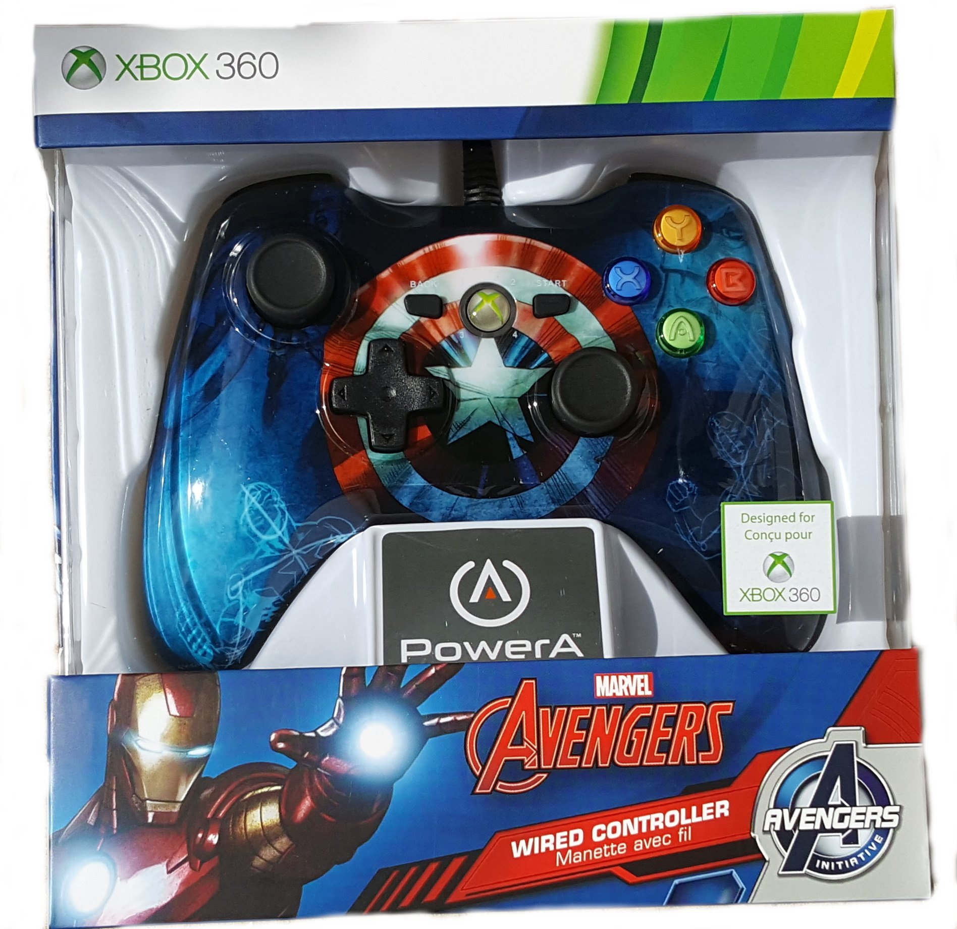 PowerA Manette Marvel Captain America pour Xbox 360
