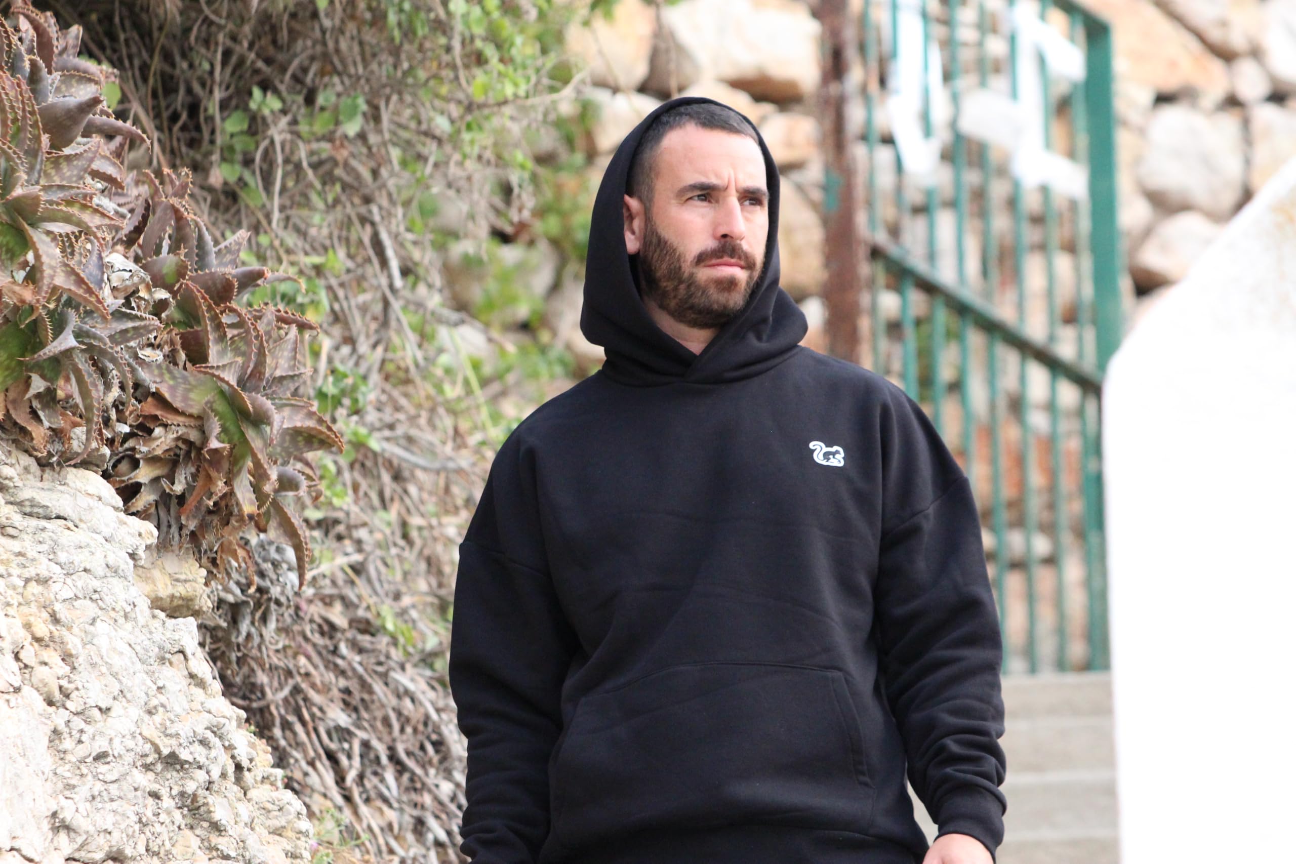 Surf Monkey Hoodie Felpa Oversize con Cappuccio Uomo/Donna - Cotone Biologico