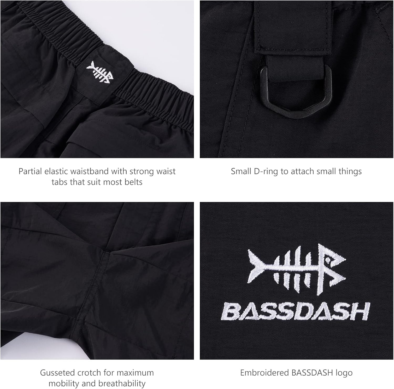 BASSDASH Youth 5" Fishing Shorts UPF 50+ Water Resistant Quick Dry Boys Girls Hiking Cargo Shorts with Pockets FP03Y - Image 5