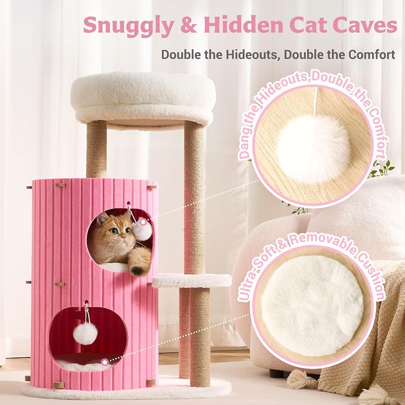 Modern Cat Tree for Indoor Small & Medium Cats