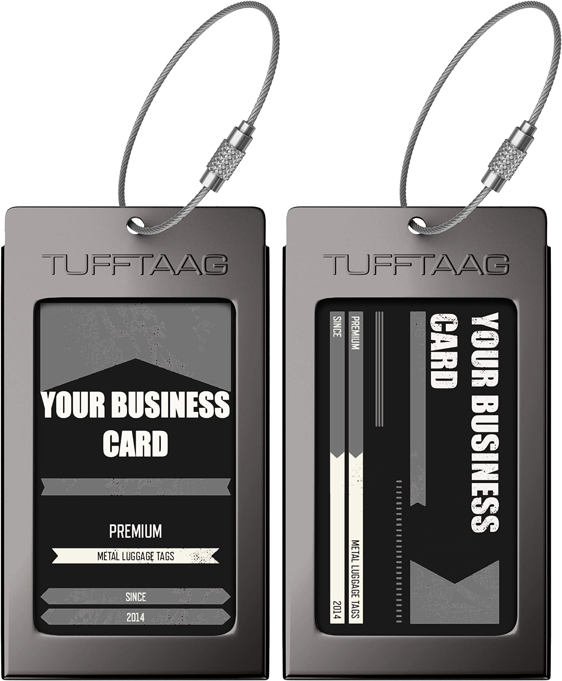 TUFFTAAG Durable Business Card Holder in Multiple Color Options, Perfect for Suitcases, Backpacks and Hand Luggage, Easy Identification, Secure & Stylish
