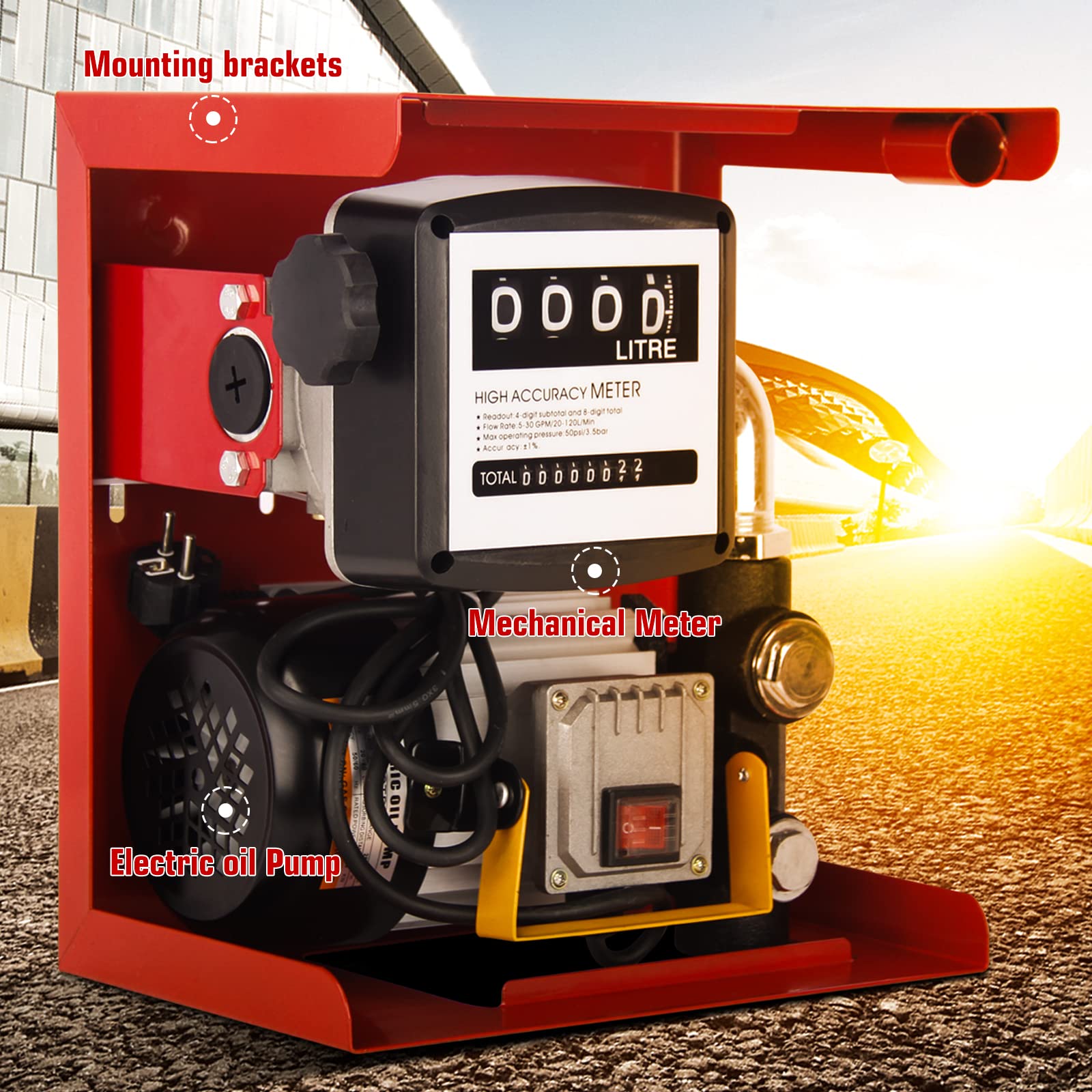 Pompe à Fuel Gasoil 220-230V 550W Autoaspirante 60L/min