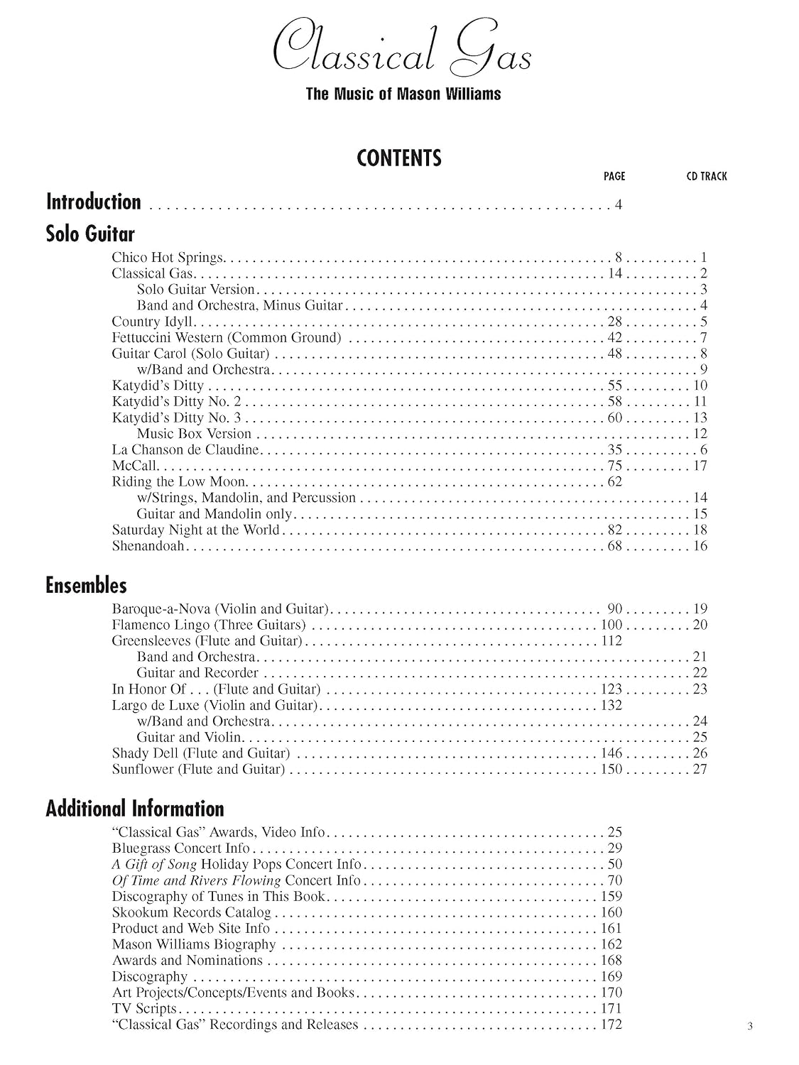 Classical Gas -- The Music of Mason Williams: Guitar TAB, Book & Online Audio