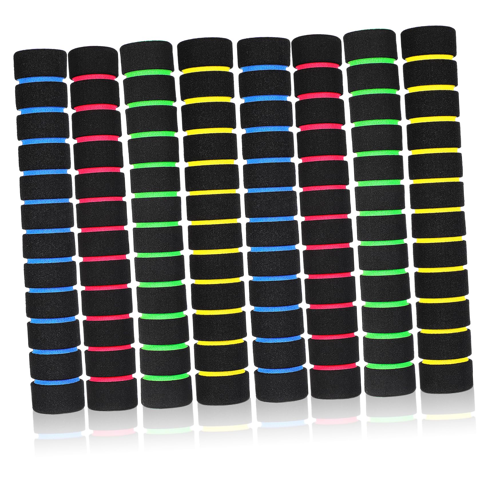 4 paia Grip in Spugna Antiscivolo per Pagaie Kayak Manicotti Comfort Ergonomici Rosso Blu Verde Giallo Adatti Mano Destra e per Maggiore Stabilità e Prevenzione Vesciche