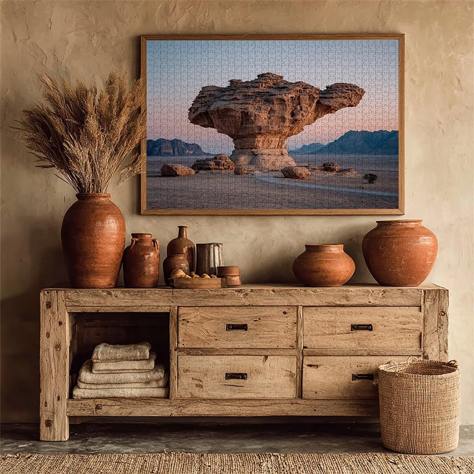 Puzzle 3000 elementów dla dorosłych, pustynia, drewniane puzzle 122 x 81 cm, dla mężczyzn, kobiet, starszych seniorów, części ściśle do siebie pasują, dekompresja, dekoracja ścienna, prezenty dla