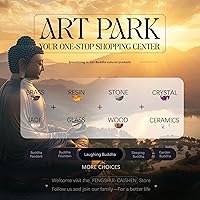 Vista 7 de FENGSHUI-CAISHEN Estatua de Little Buddha en pirámide de organita de cristal curativo, obsidiana con figura de Buda bebé, meditación de chakras