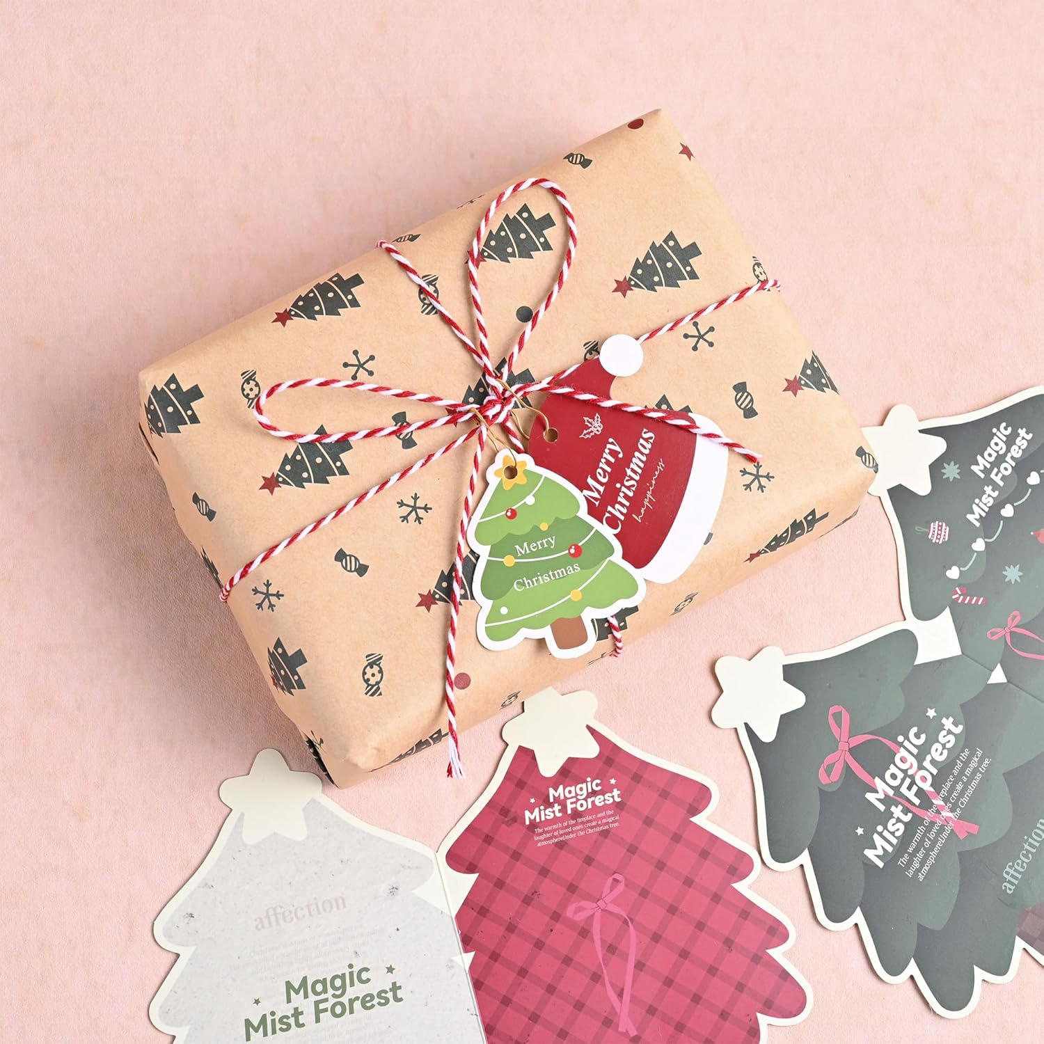 Cotton Bakers Twine Red & White 2mm (328 Feet) for Gardening Kitchen Crafts Gift Wrapping Christmas Decorations