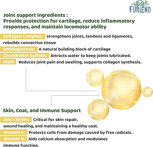 Miniatura 5 de Colágeno 5X prémium para perros y gatos  Suplemento líquido con péptidos de colágeno tipos I, II, III, V y X, vitaminas, biotina y probióticos para