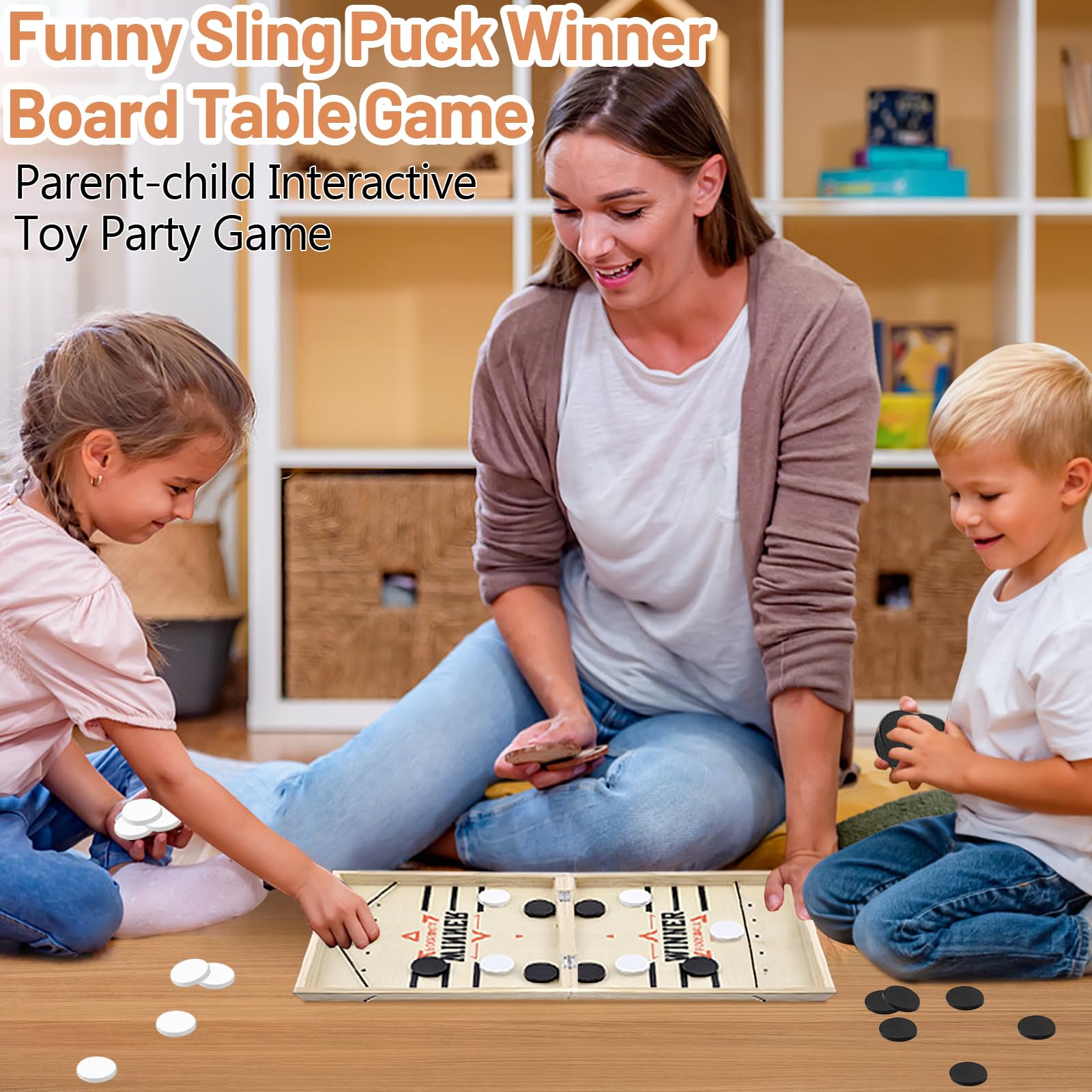 Fast Sling Puck Game, Portable Table Hockey Board Games for Adults Tabletop Slingshot Games Toys - Image 4
