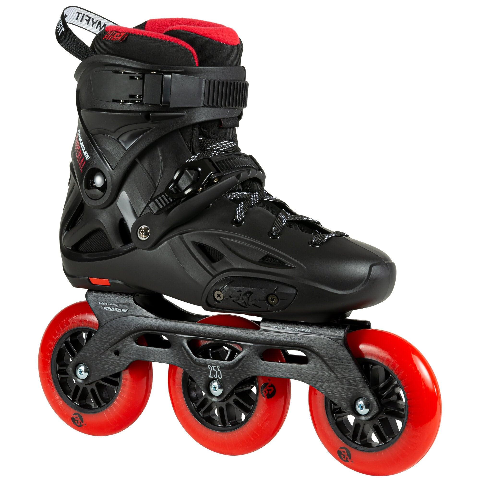 Powerslide Inline Skate Imperial Black Red 110, für Urban und Fitness, für Damen und Herren