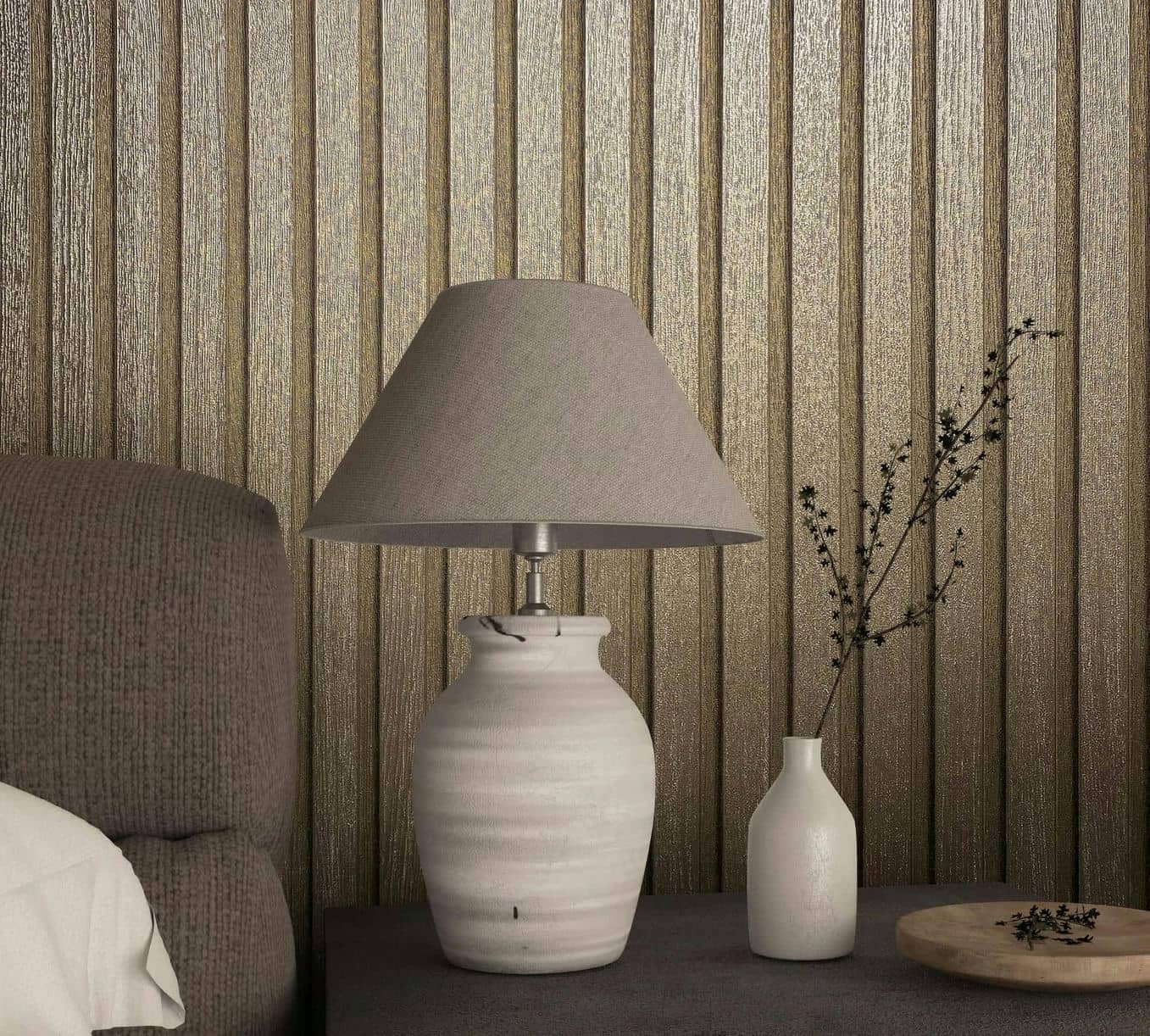 marburg Carta da parati effetto legno dorato, pannelli a batteria effetto 3D, per soggiorno, camera da letto, 10,05 x 0,53 m, made in Germany