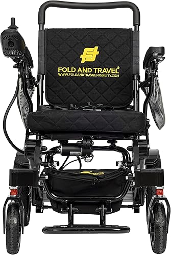 Miniatura 11 de Auto plegable ligero sillas de ruedas eléctricas para adultos Silla de ruedas eléctrica plegable (dorado)