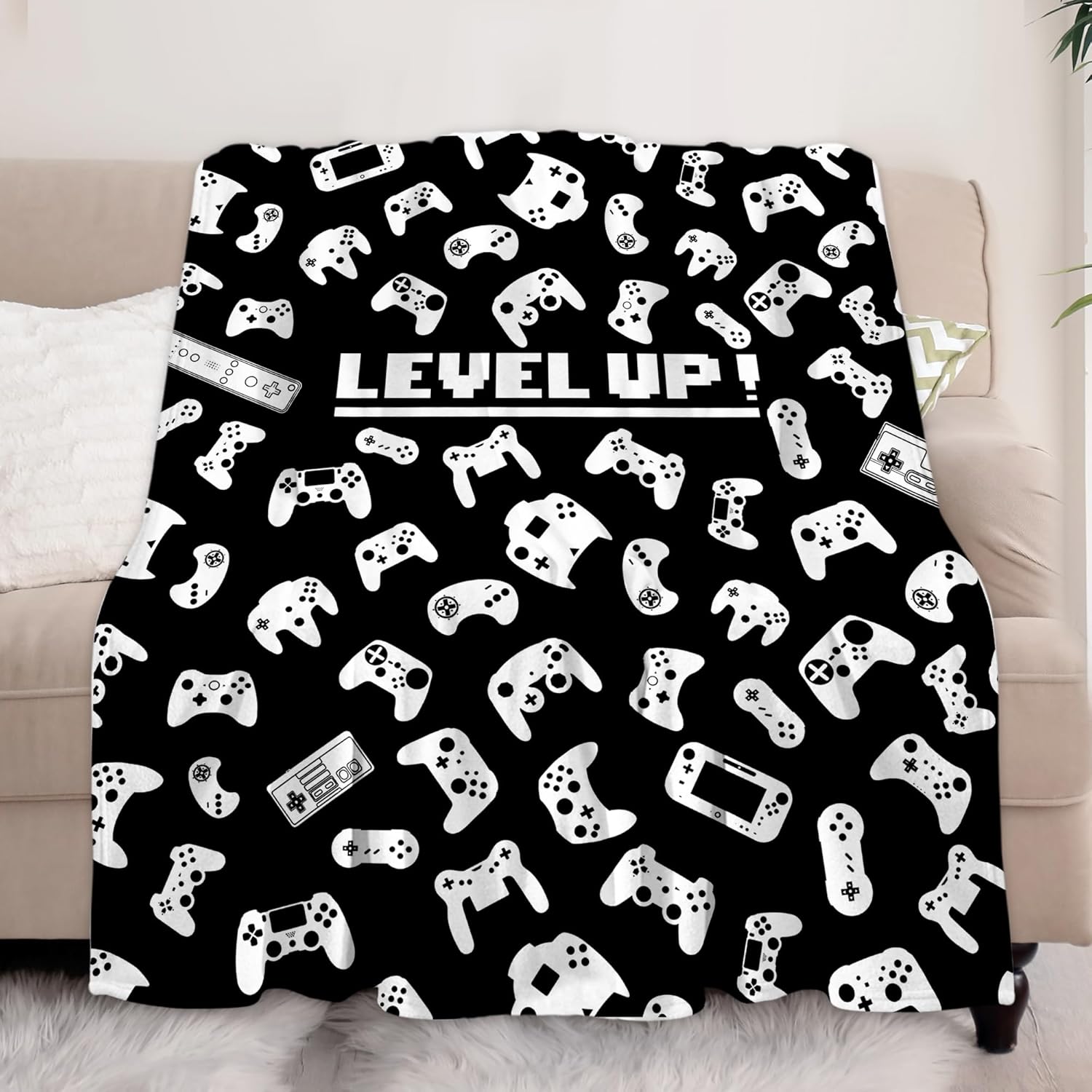 Gaming Blanket for Boys Girls, Soft Gamer Throw Blanket