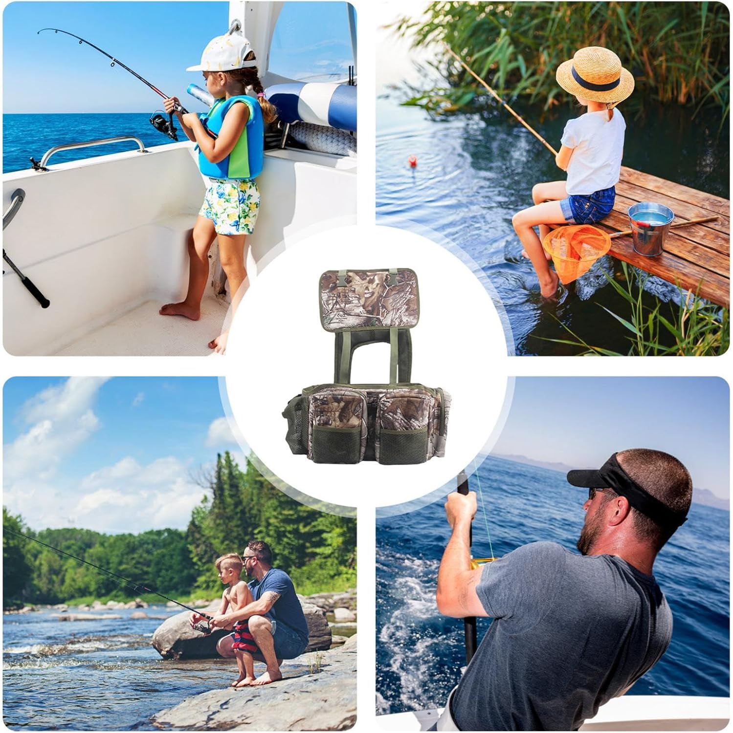 スツールバックパック | ハイキングシートテーブルバッグ キャンプギア、キャンプチェアスツールバックパック ハイキング ピクニック