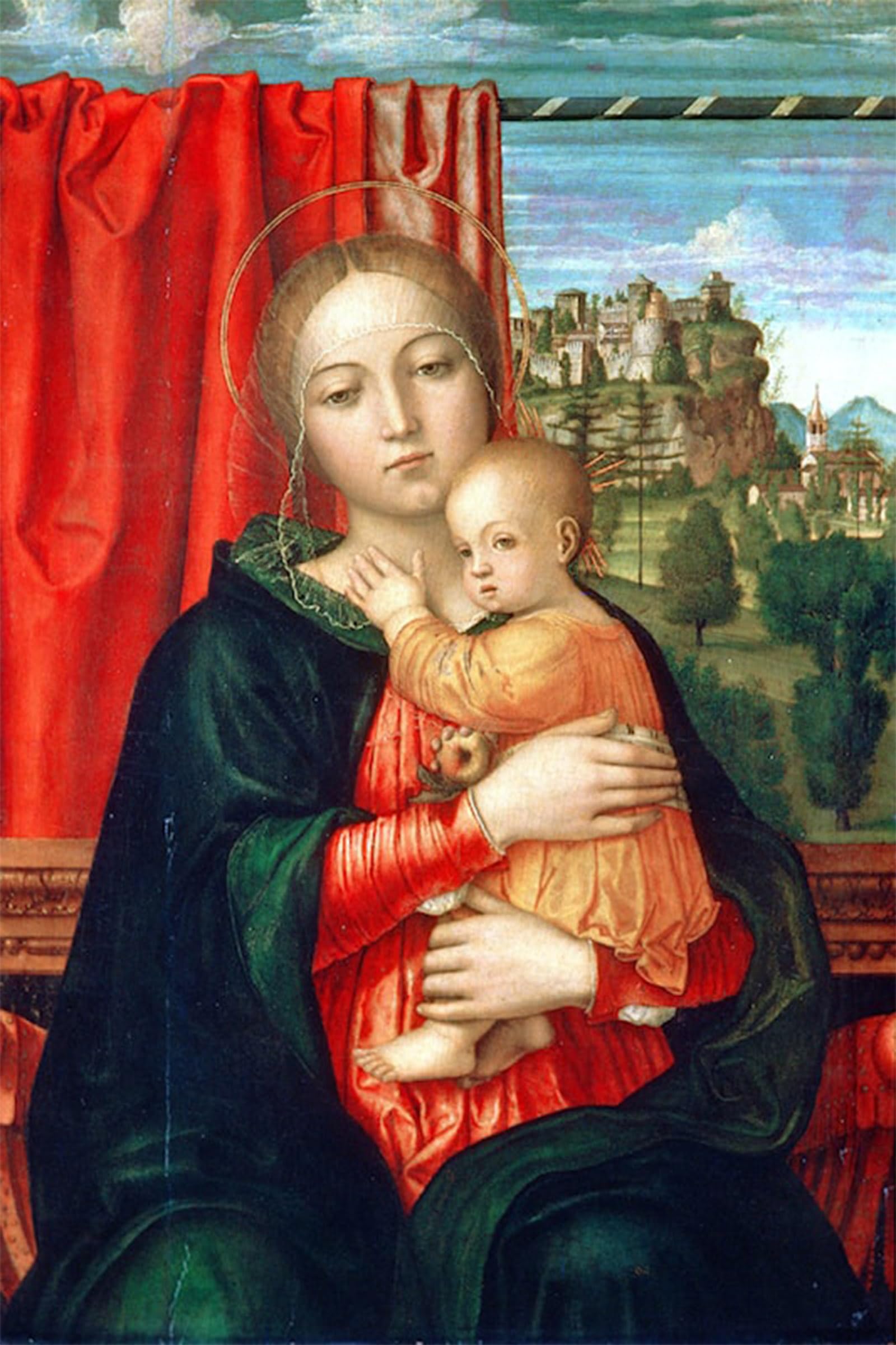 POSTERIIk Famous Print Pop Art Wall Art Graffiti Virgin and Child by Filippino Lippi Art Prints for Home Decor 60x90cm