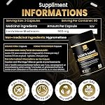 Manille des lions New Trends Shop Capsules de Lion pour la Mane - Extrait de champignons organiques avec propriétés immunomodulatrices & Soutien immunitaire, supplément au cerveau naturel 90 Capsules