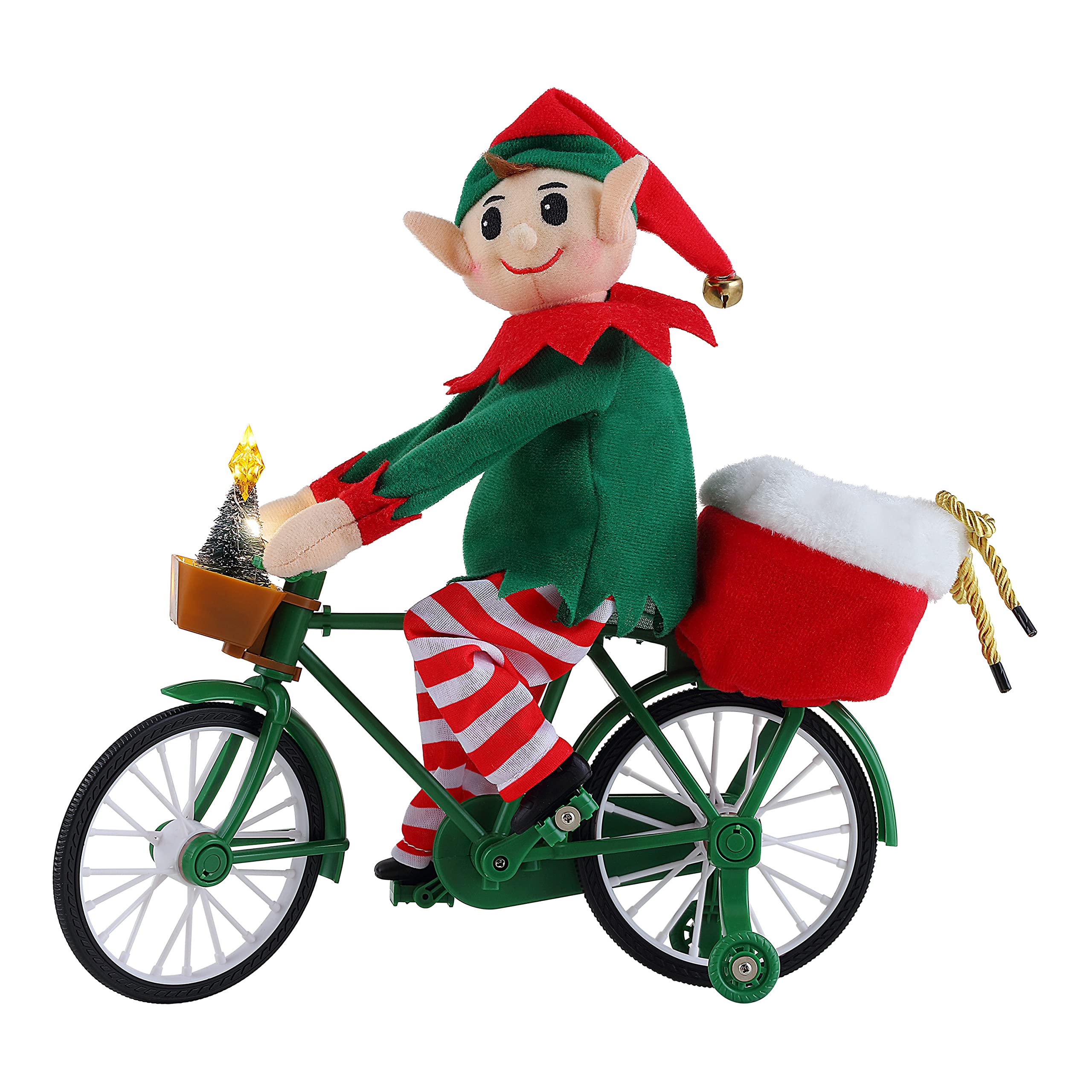 Mr. ChristmasTabletop Cycler Elf Christmas Decoration, Red