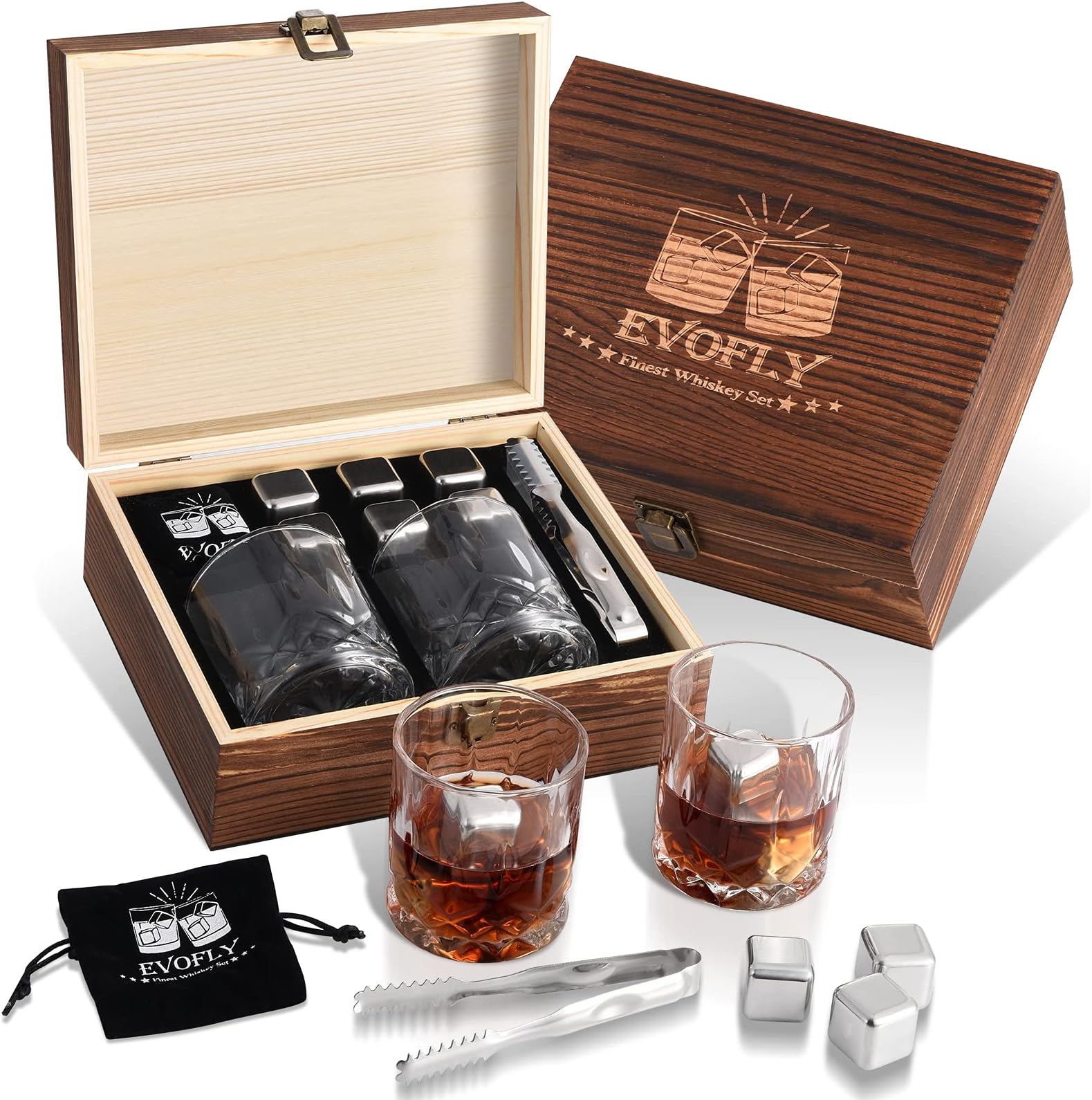 Gifts for Men Dad Husband Fathers Day from Wife Daughter Son, Whiskey Stones Set, Cool Unique Birthday Gifts Ideas for Him Boyfriend Grandpa, Anniversary Wedding Retirement