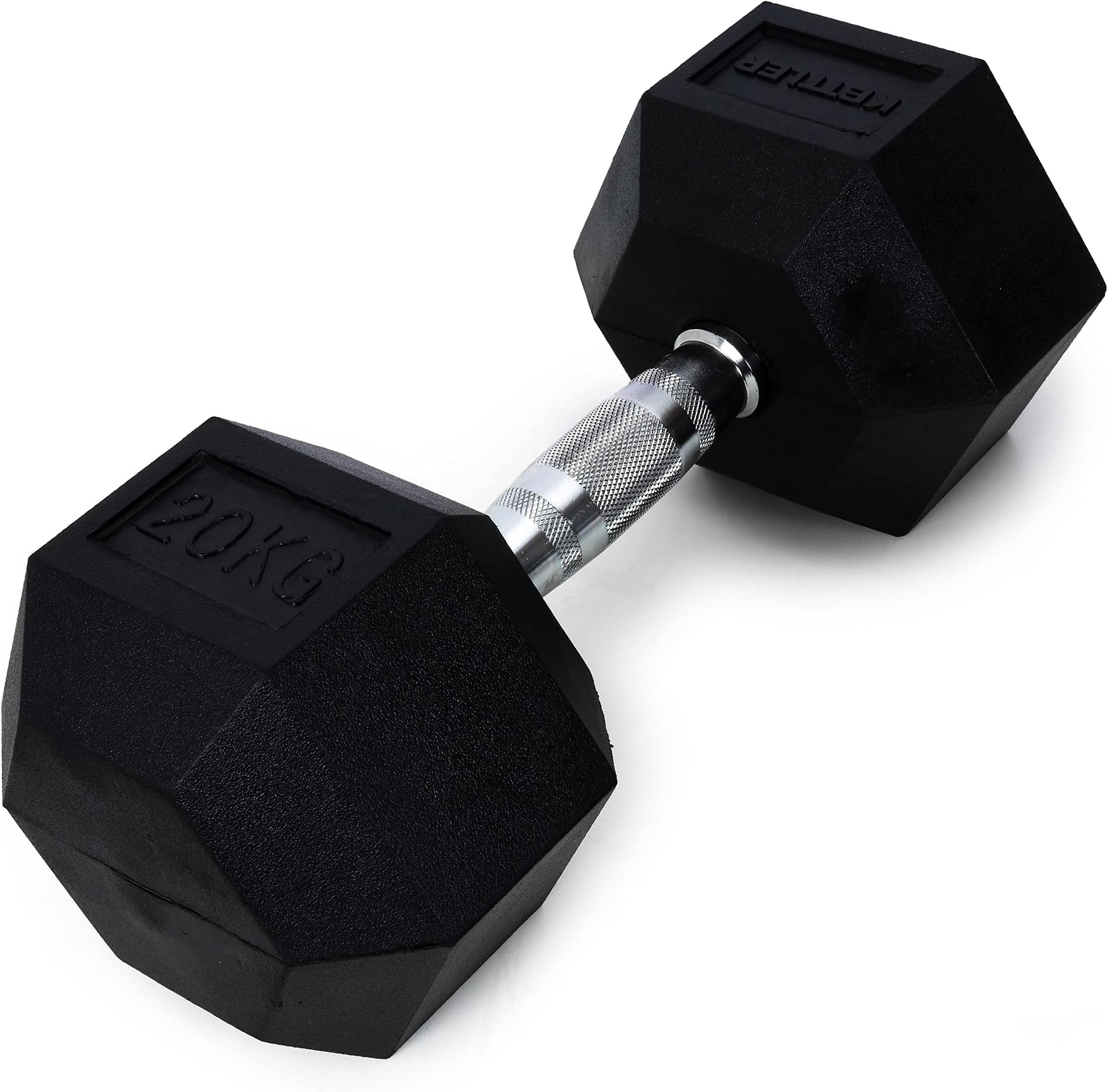 Kettler Hexagonal Dumbbell - Chromium Plated Handles, Hex Dumbbell for Strength Training, Resistance Training, Build Muscle and Full Body Workout, Powered by German Technology, Ideal for Men & Women
