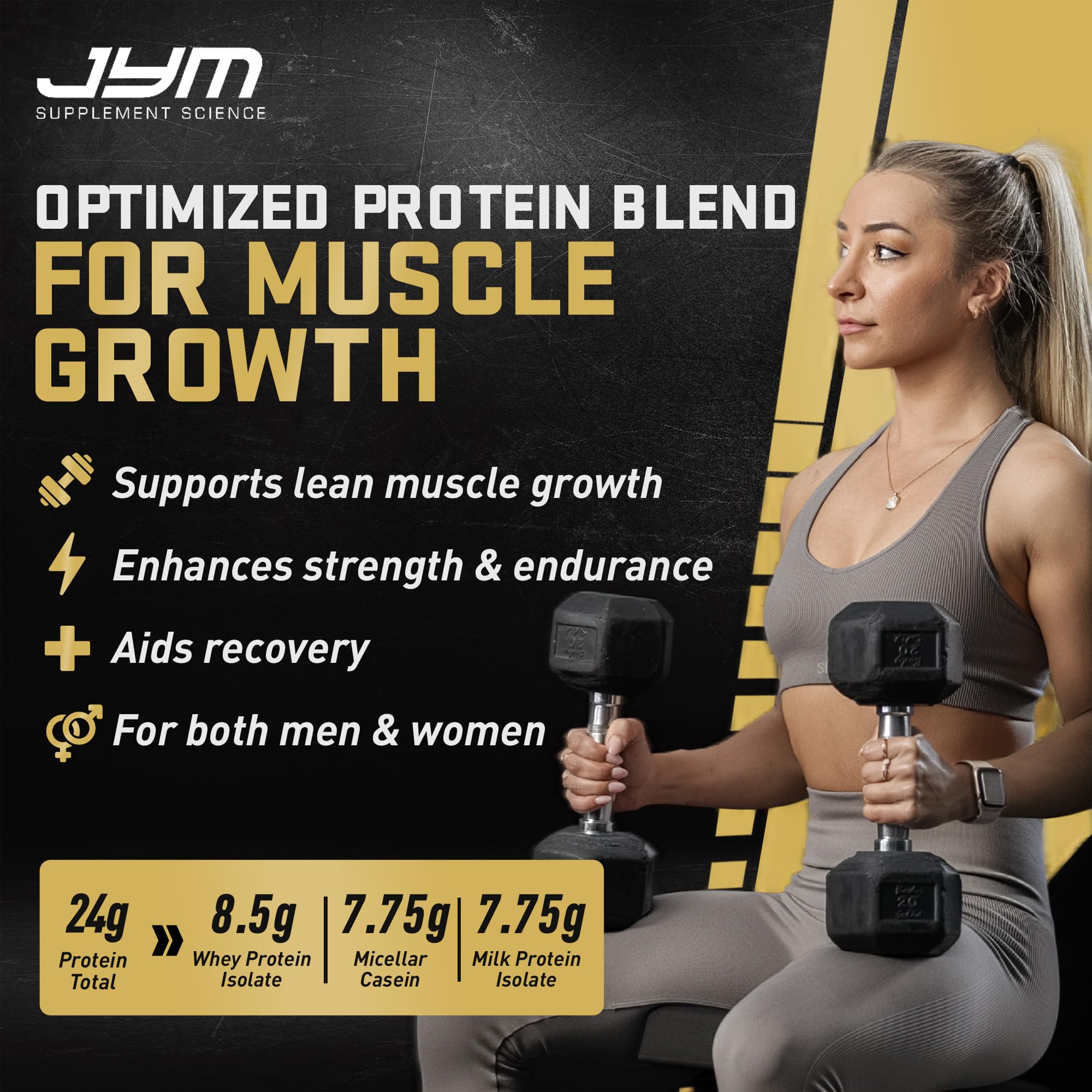 JYM S'Mores Chocolate Whey & Casein Protein Powder - 3.9 lb, 45 Servings — Amazon image 3