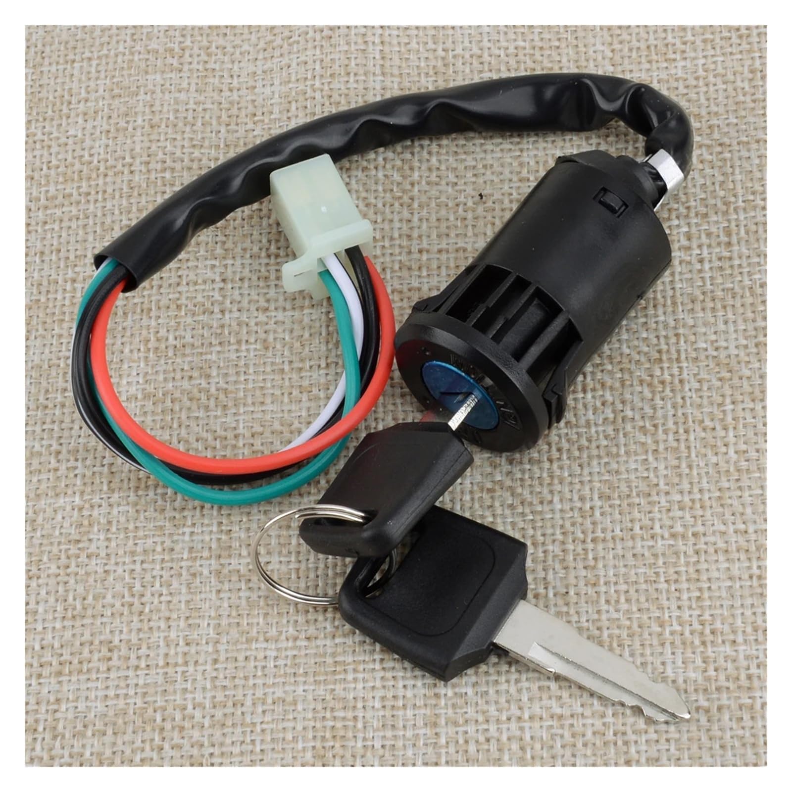 Interruptor de encendido universal de 4 cables con llaves para arranque de scooter 5