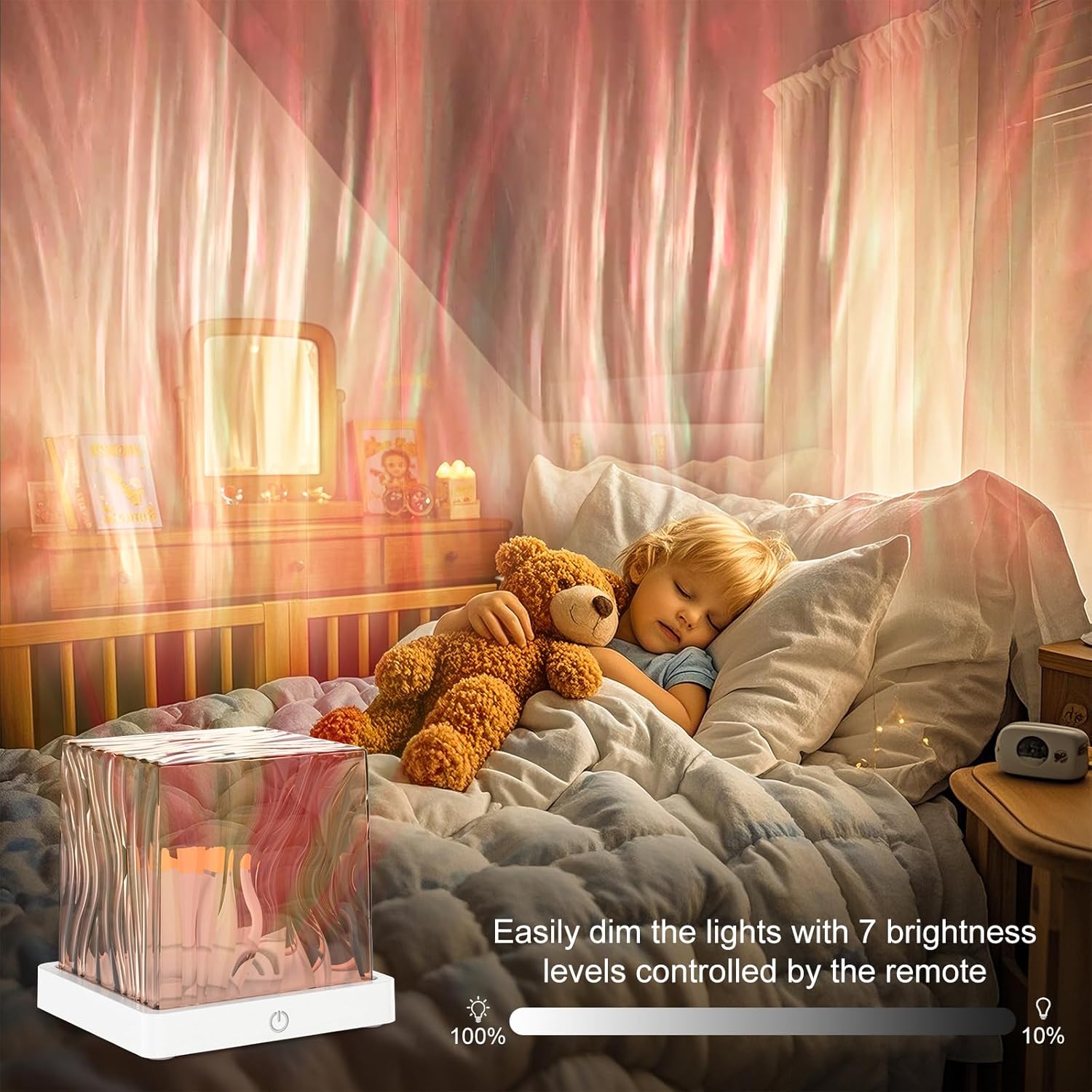 Deyagoo Northern Lights Projector, 1800mAh Rechargeable Aurora Light Projector, 16 Colors Mood Lighting Galaxy Lamp with Remote for Adult Boys Girls Gifts Room Decor