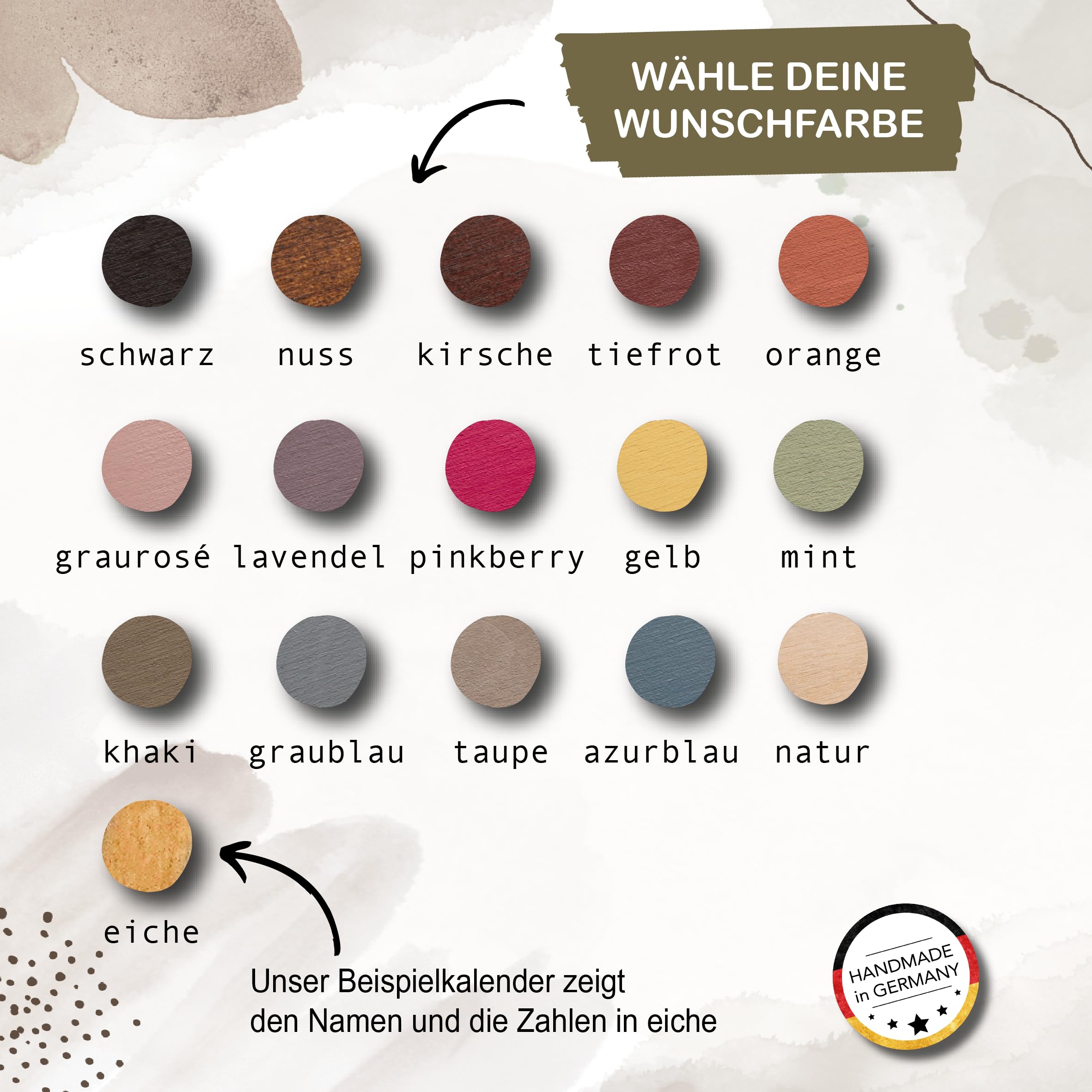 Adventskalender zum befüllen, Wandkalender aus Stoff, Personalisiert mit Name Stoffadventskalender Schriftzug aus Holz