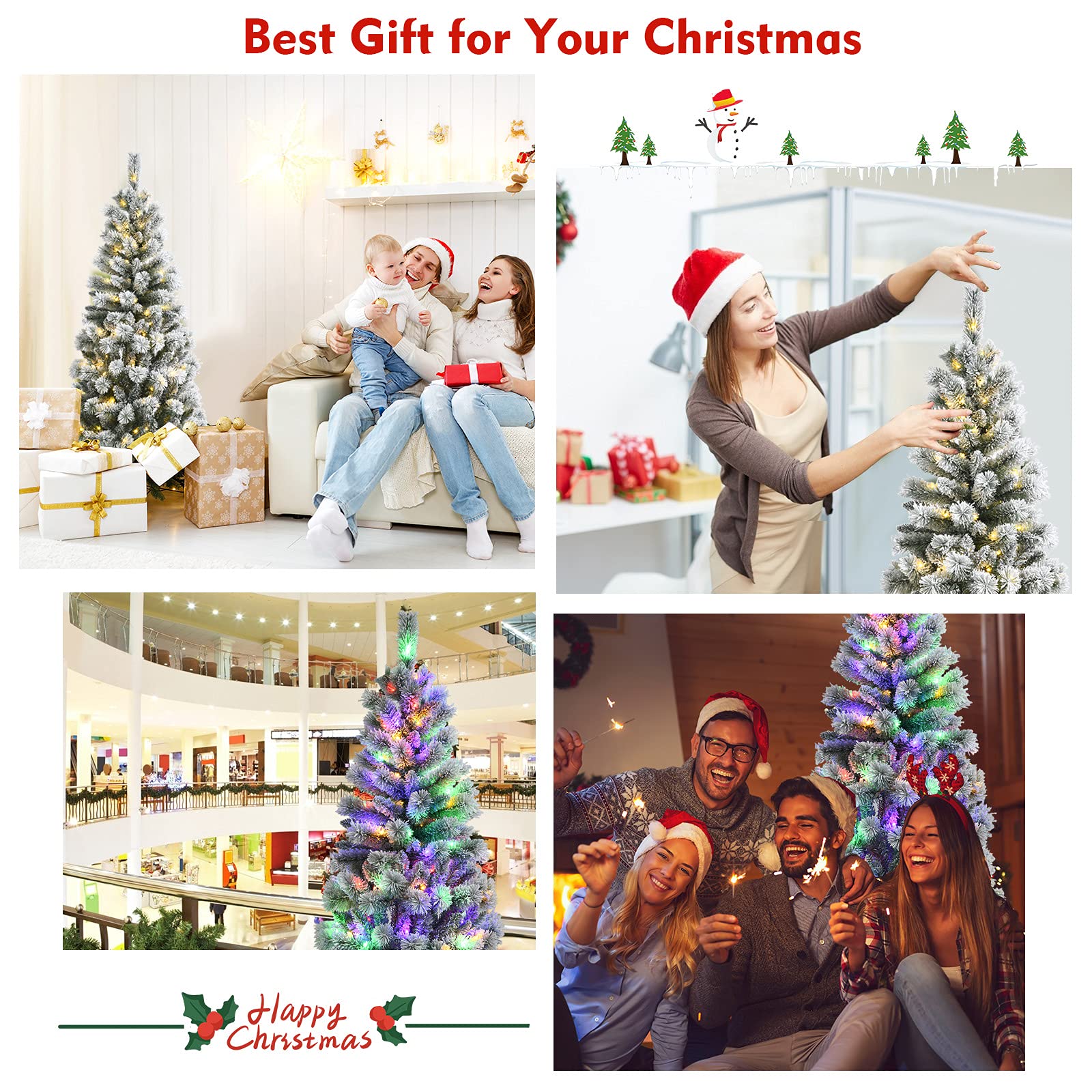 Árbol De Navidad Artificial De 150 Cm Con Ramas Articuladas De PVC Ideal Para Decoracion De Interiores Color Verde Comfortxl 98174443