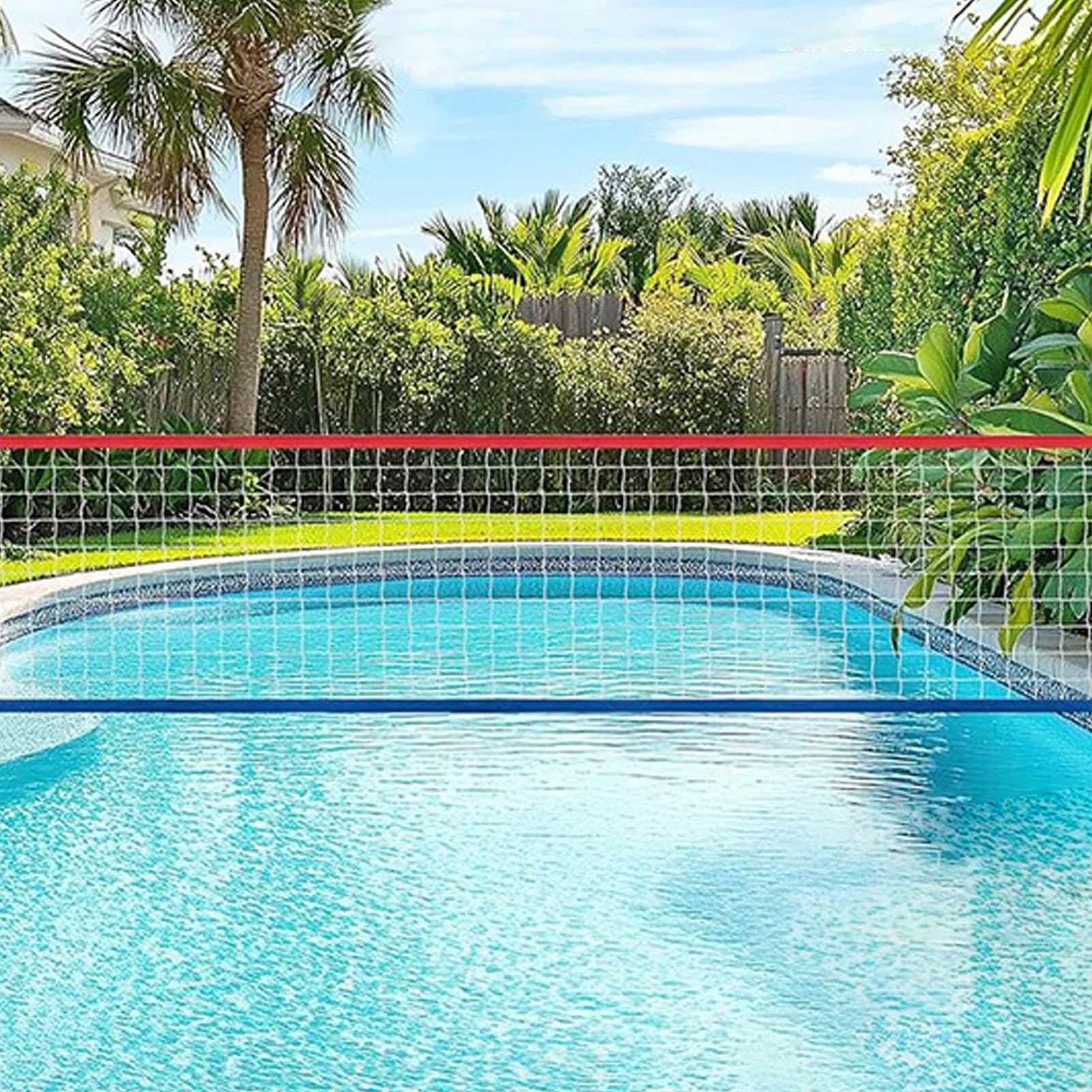 Schwimmbad Volleyball Netz | 4,5x0,9M Freibad Volleyballnetz Für Außenbereich - Zubehör Tragbare Wasserspiele Ersatzteil Für Badminton Tennis Erwachsene Und Kinder