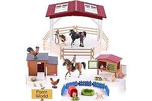 iPlay, iLearn Kids Horse Stable Animal Barn House Toy