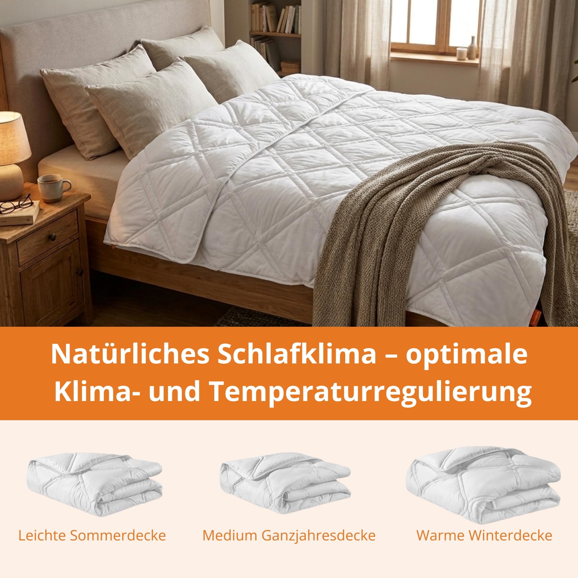 sleepling Bettdecke Kamelhaar, warme Winterdecke 135x200 cm | Warm, Kamelhaardecke, Kamel Decke, Winterbettdecke 135 x 200, Bezug aus Baumwolle, Made in EU