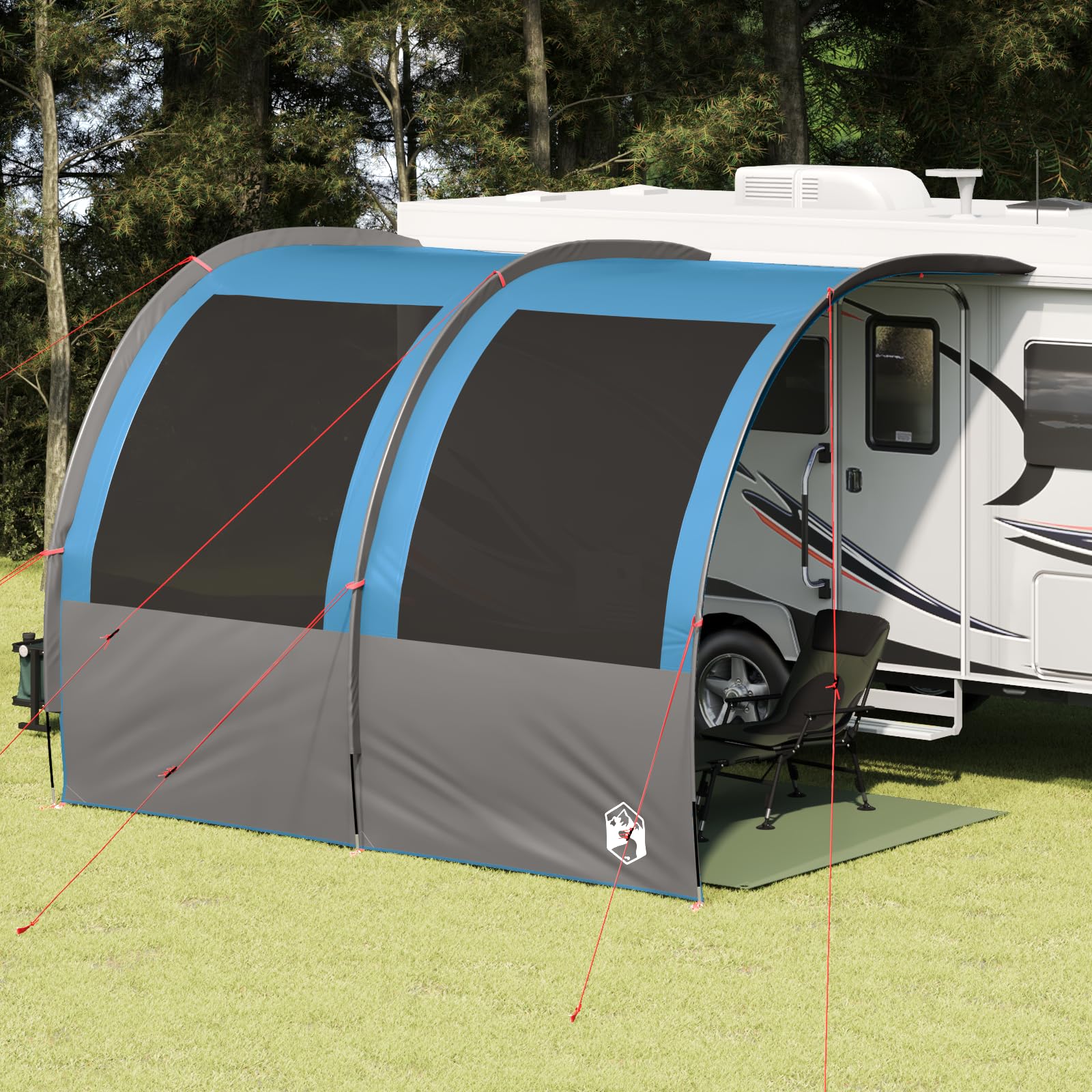 Wasserdichtes Outdoor Tarp, 260x350x260 cm, tragbares Polyester-Zelt für Camping, Strand, Wandern, Garten, UV-Schutz