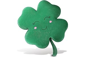 Plush Soft St. Patrick's Day Four Leaf Clover Pillow