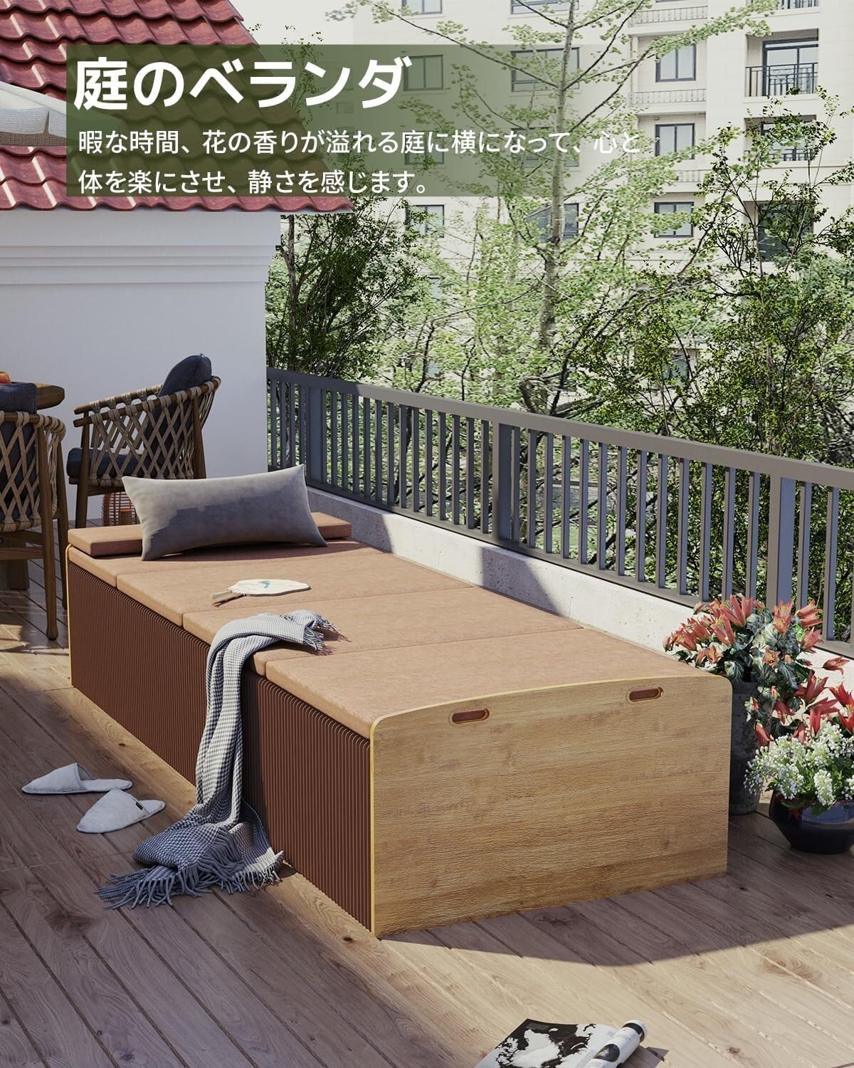 Amazon.co.jp: 折りたたみ シングル ベッド ブラウン 長さ200cm 耐荷重