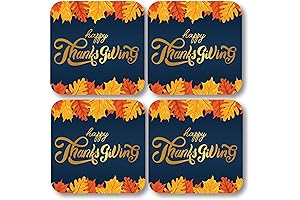 Happy Thanksgiving Coasters - Give Thanks And Cheers!
