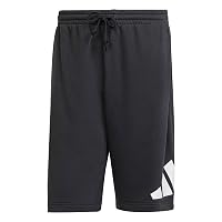 adidas Uomo Essentials Big Logo French Terry Short Shorts, Black/White