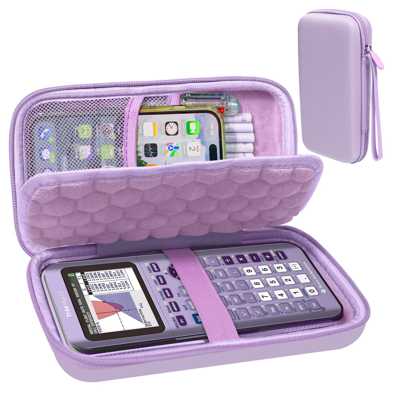 Hard Case Compatible with Texas Instruments TI-84 Plus CE/TI-84 Plus/TI-Nspire CX II CAS/TI-Nspire CX II/TI-83 Plus/Casio fx-9750GII Graphing