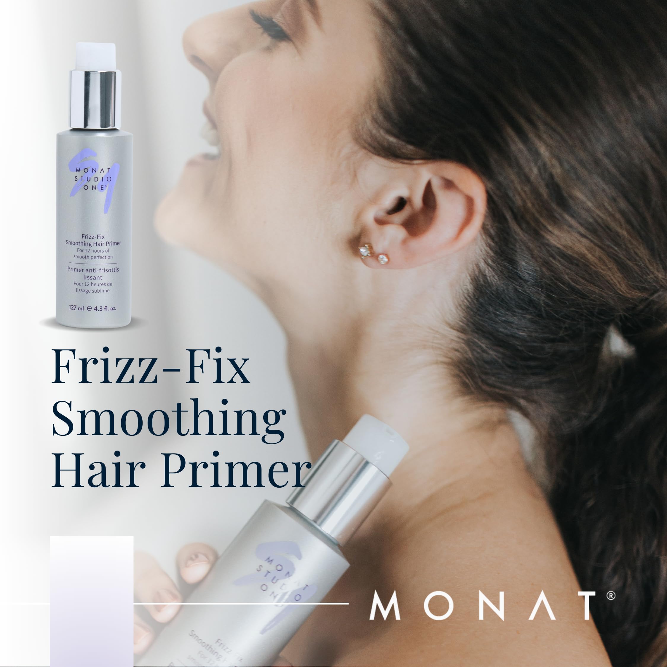 MONAT Studio One™ Frizz-Fix Leave-In Smoothing Hair Primer – Extended Style Duration – Easy Application – Daily Use – Color-Safe – Lightweight Formula