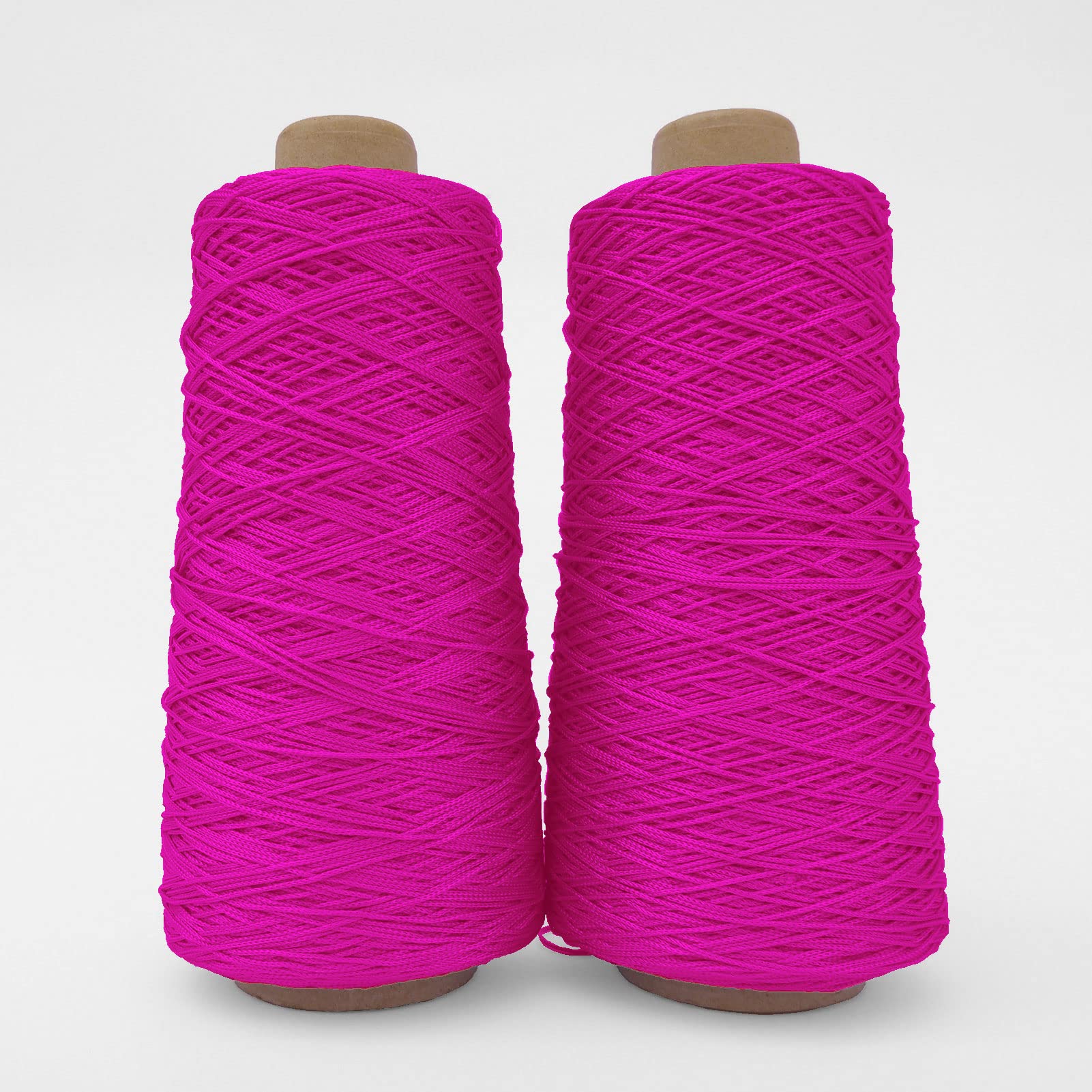 TEXTEX = Cuquillo Chain Thread. Yarn for Knitting and Crochet. Composition 100% Rayon. 1 Cone of 200grs and 600mts (Fuchsia) - Image 2