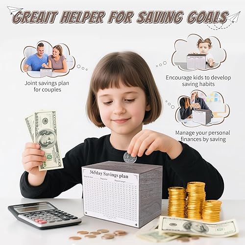 Miniatura 5 de Alcancía para adultos alcancía de dinero Adecuado para viajes de luna de miel fondos universitarios fondos de automóvil Ayuda a presupuestar y
