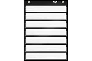 Magnetic Classroom Pocket Chart with 10 Dry Erase Cards