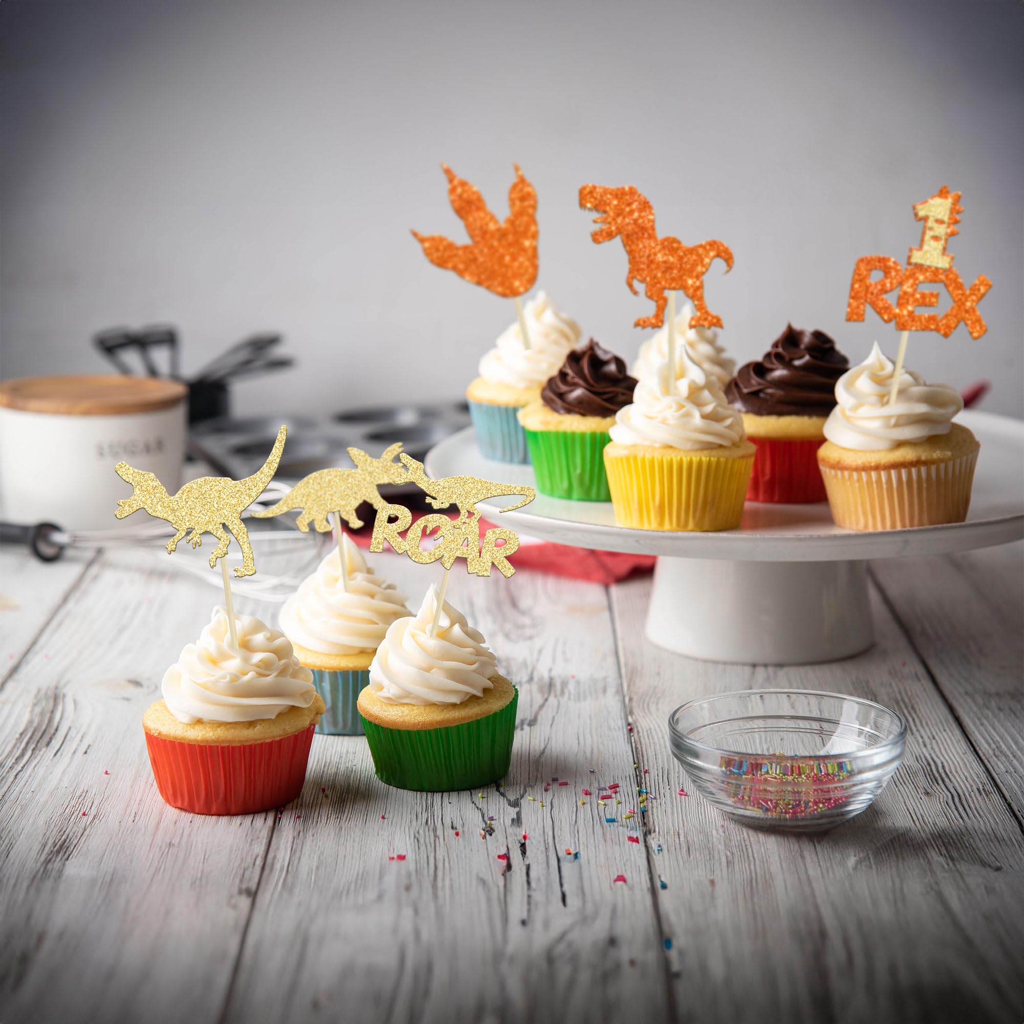 Gyufise Lot De 24 Décorations De Cupcakes à Paillettes En Forme De Pastèque Pour Premier Anniversaire Sur Le Thème De La Pastèque, Fête Prénatale, 1er Anniversaire D'enfants