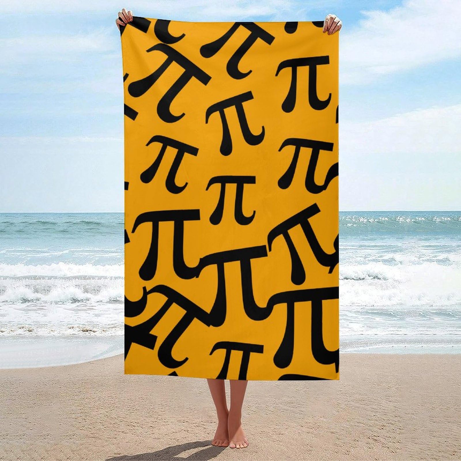 Pi-symbol.svg Weiches Badetuch, leicht, Strandtücher, bedruckt, saugfähig, Badzubehör