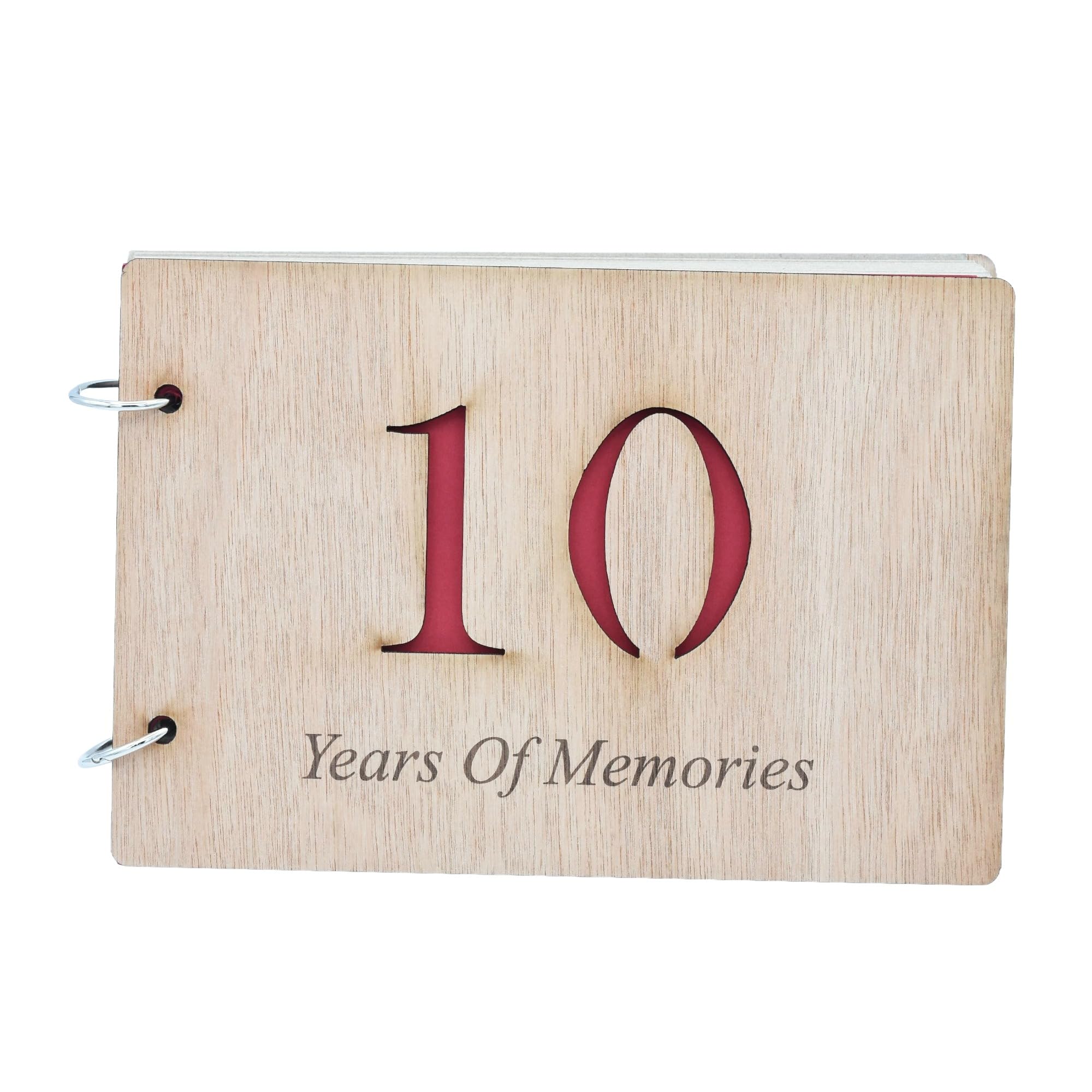 Anniversary Gifts 10Th Anniversary Scrapbook Photo Album 10Th Anniversary Scrapbook - 10 Years Of Memories Add Photos And More