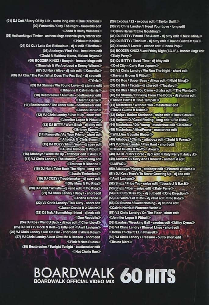 (未使用･未開封品)60ヒッツ-ボードウォーク・オフィシャル・ビデオ・ミックス-ミックスド・バイ・クリス・ランドリー [DVD] Amazon.co.jp: 60ヒッツ-ボードウォーク・オフィシャル・ビデオ