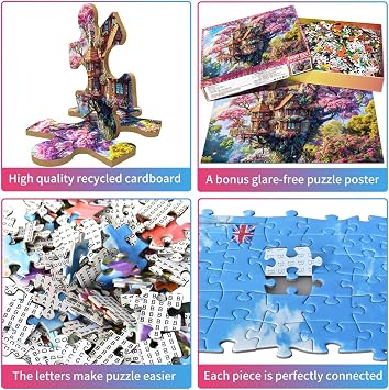 Puzzles 1000 Pieces for Adults Jigsaw Puzzles for adults 1000 Piece Puzzle Educational Games -Fantasy Flower Tree- Decoration Puzzle