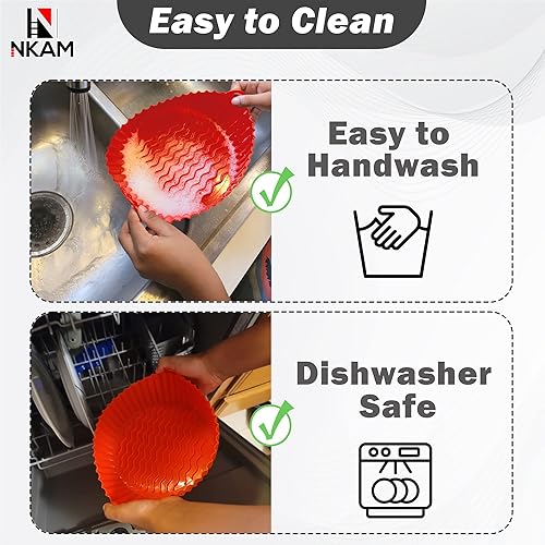 Miniatura 9 de Olla de silicona para freidora de aire, forros cuadrados de silicona para freidora de aire aptos para alimentos, reemplazo de revestimientos de