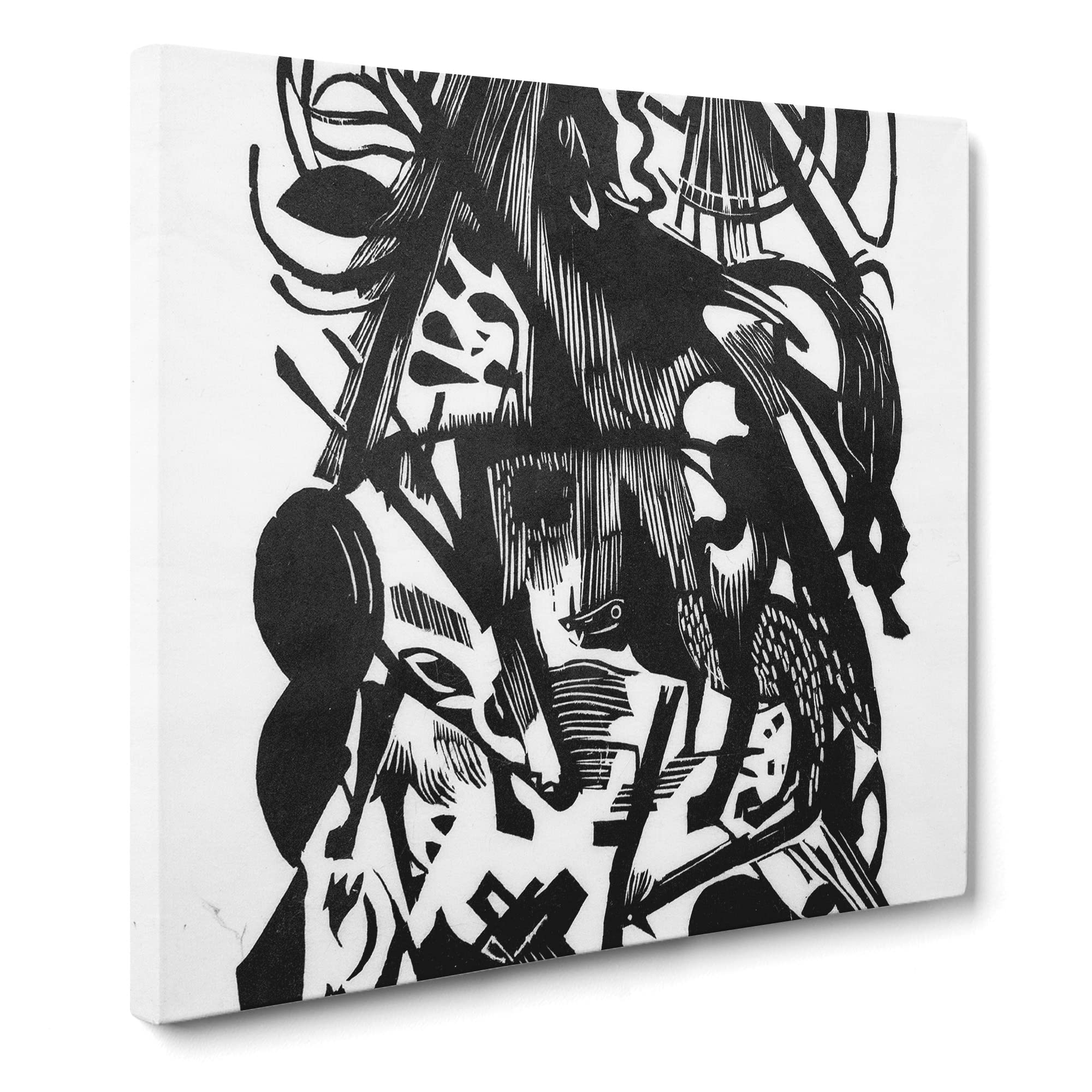 The Wolf by Franz Marc Canvas Print, Mixed, 35L x 35W cm