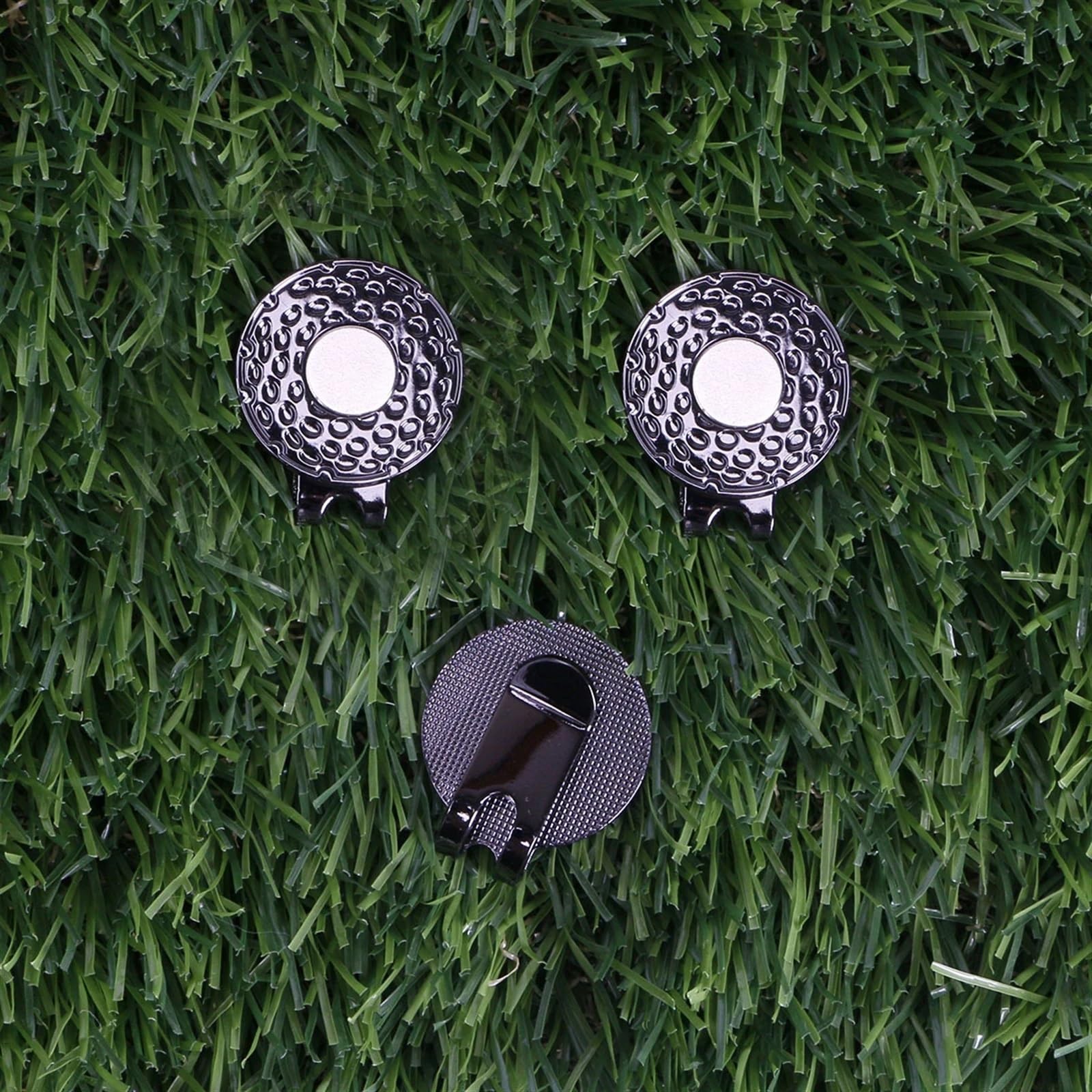 1/5Pcs Schwarz Langlebige Zinklegierung Magnetische Golf Hut Clip mit Bälle Marker Halter Golf Putting Green Zubehör 25mm für Männer