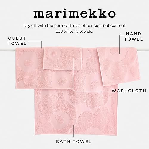 Miniatura 6 de MARIMEKKO - Mini toalla de rizo de algodón Unikko (rosa polvo)
